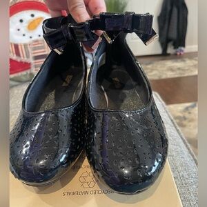 Black Michael Kors ballet flats with ankle strap Mary Jane style